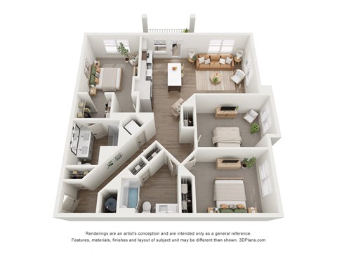 3 bedroom floorplan at The RIdge at NorthPointe